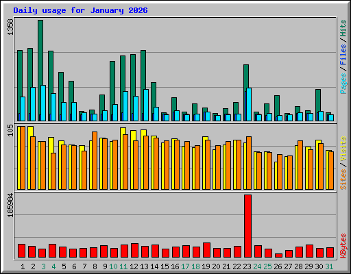 Daily usage for January 2026