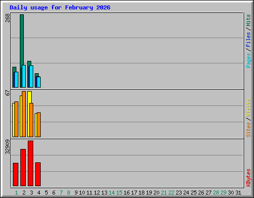 Daily usage for February 2026