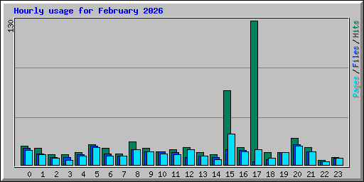 Hourly usage for February 2026